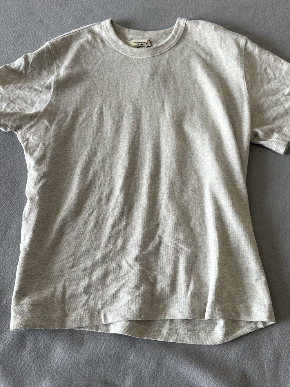 Buck Mason Mens Heather Oat Field-Spec Cotton Heavy Tee Sz XL MSRP $55 [CC12]